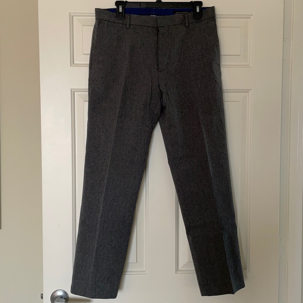 Banana Republic Gray Heathered NonIron Pant 32x30